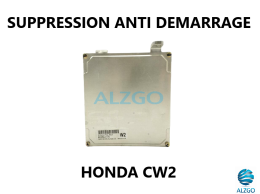 SUPPRESSION ANTI DEMARRAGE CW2 HONDA