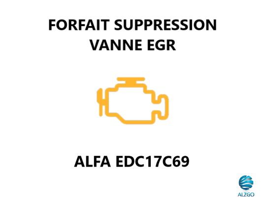 FORFAIT SUPPRESSION VANNE EGR ALFA EDC17C69