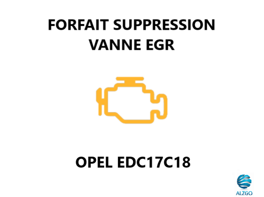 FORFAIT SUPPRESSION VANNE EGR OPEL EDC17C18