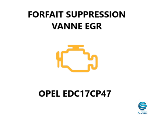 FORFAIT SUPPRESSION VANNE EGR OPEL EDC17CP47