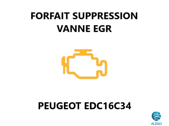 FORFAIT SUPPRESSION VANNE EGR PEUGEOT EDC16C34