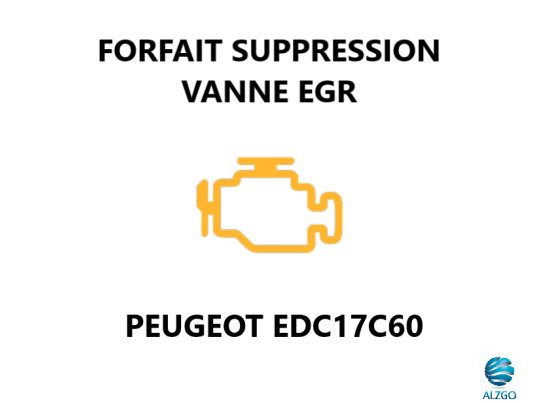 FORFAIT SUPPRESSION VANNE EGR PEUGEOT EDC17C60