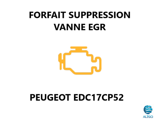 FORFAIT SUPPRESSION VANNE EGR PEUGEOT EDC17CP52