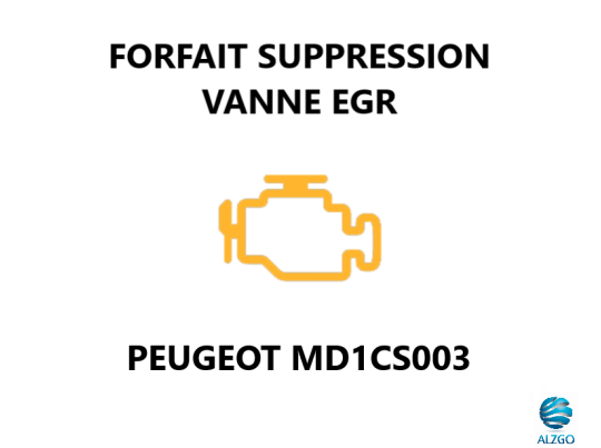 FORFAIT SUPPRESSION VANNE EGR PEUGEOT MD1CS003