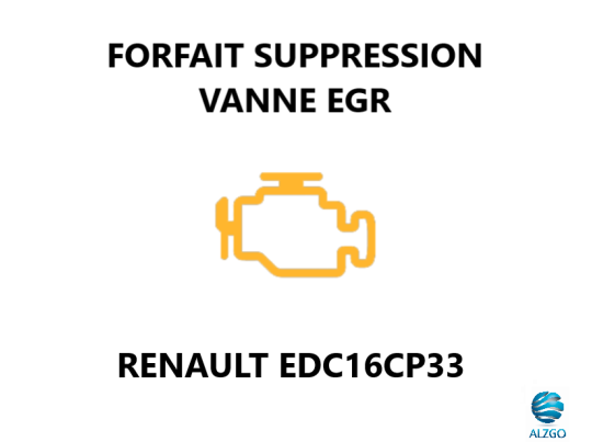 FORFAIT SUPPRESSION VANNE EGR RENAULT EDC16CP33