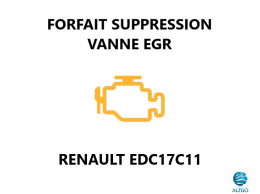 FORFAIT SUPPRESSION VANNE EGR RENAULT EDC17C11