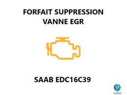 FORFAIT SUPPRESSION VANNE EGR SAAB EDC16C39