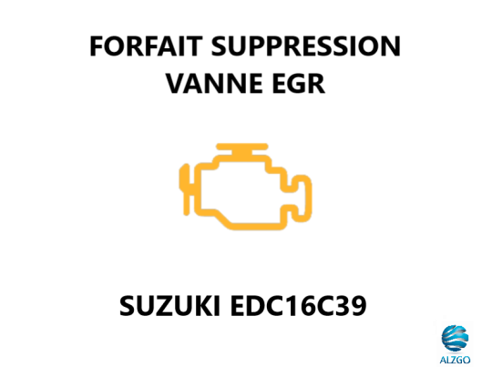 FORFAIT SUPPRESSION VANNE EGR SUZUKI EDC16C39