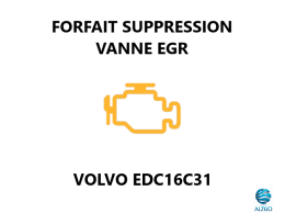 FORFAIT SUPPRESSION VANNE EGR VOLVO EDC16C31
