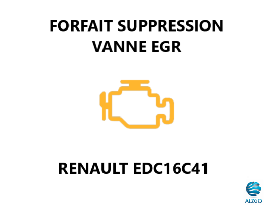 FORFAIT SUPPRESSION VANNE EGR RENAULT EDC16C41