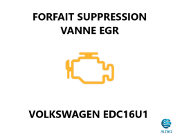 FORFAIT SUPPRESSION VANNE EGR VOLKSWAGEN EDC16U1