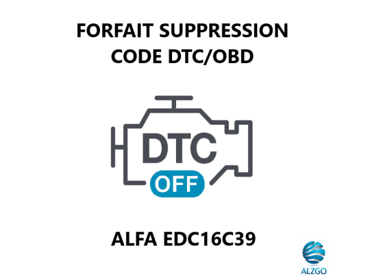 FORFAIT SUPPRESSION CODE DTC/OBD ALFA EDC16C39