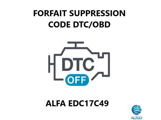 FORFAIT SUPPRESSION CODE DTC/OBD ALFA EDC17C49