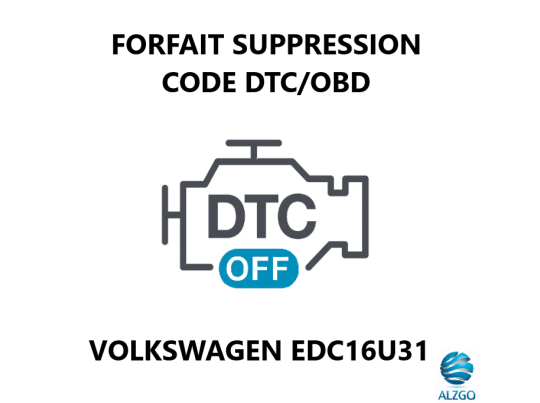 FORFAIT CODE DTC/OBD VOLKSWAGEN EDC16U31