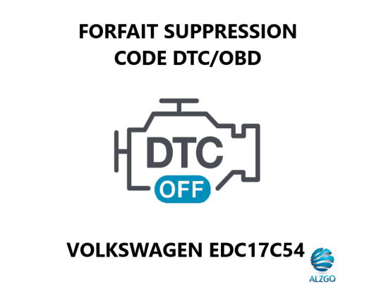 FORFAIT SUPPRESSION CODE DTC/OBD VOLKSWAGEN EDC17C54