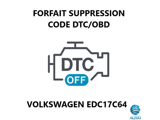 FORFAIT SUPPRESSION CODE DTC/OBD VOLKSWAGEN EDC17C64