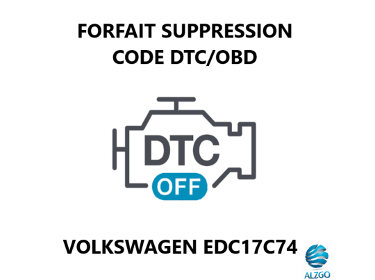 FORFAIT SUPPRESSION CODE DTC/OBD VOLKSWAGEN EDC17C74