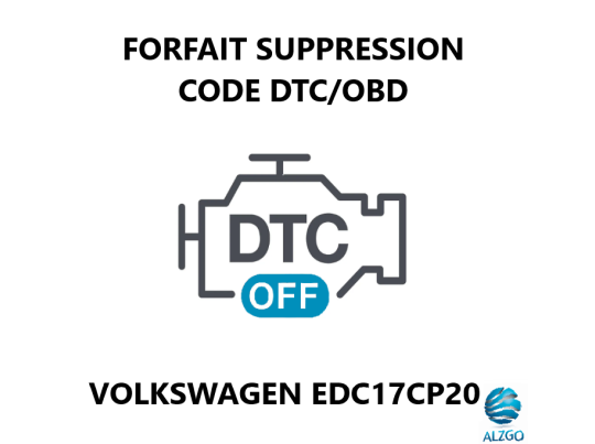 FORFAIT SUPPRESSION CODE DTC/OBD VOLKSWAGEN EDC17CP20