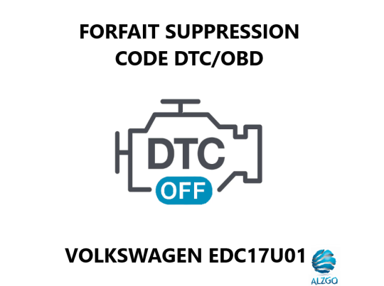 FORFAIT SUPPRESSION CODE DTC/OBD VOLKSWAGEN EDC17U01