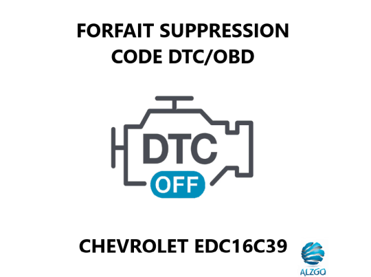 FORFAIT SUPPRESSION CODE DTC/OBD CHEVROLET EDC16C39