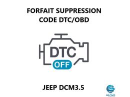 FORFAIT SUPPRESSION CODE DTC/OBD JEEP DCM3.5