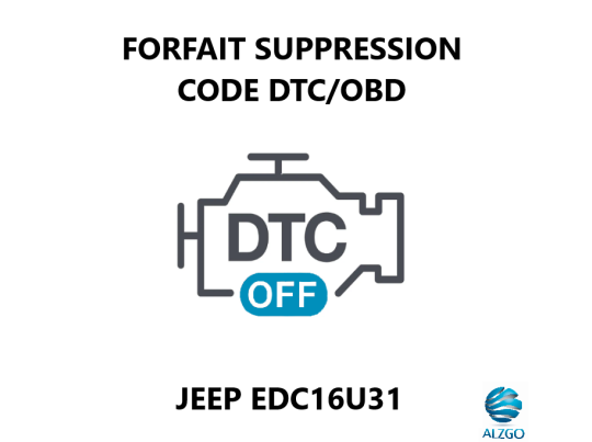 FORFAIT SUPPRESSION CODE DTC/OBD JEEP EDC16U31