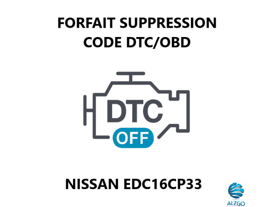 FORFAIT SUPPRESSION CODE DTC/OBD NISSAN EDC16CP33