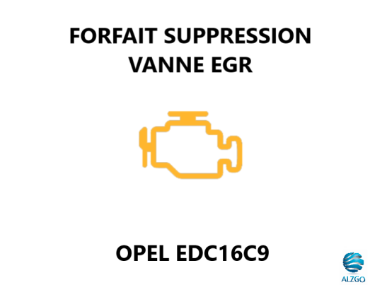 FORFAIT SUPPRESSION VANNE EGR OPEL EDC16C9