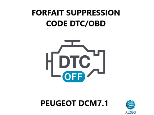 FORFAIT SUPPRESSION CODE DTC/OBD PEUGEOT DCM7.1