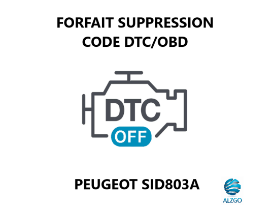 FORFAIT SUPPRESSION CODE DTC/OBD PEUGEOT SID 803A