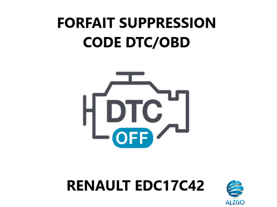 FORFAIT SUPPRESSION CODE DTC/OBD RENAULT EDC17C42