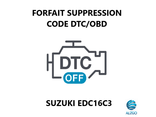 FORFAIT SUPPRESSION CODE DTC/OBD SUZUKI EDC16C3