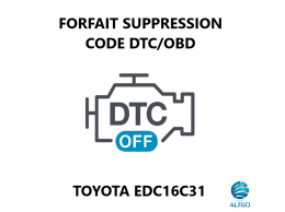 FORFAIT SUPPRESSION CODE DTC/OBD TOYOTA EDC16C31