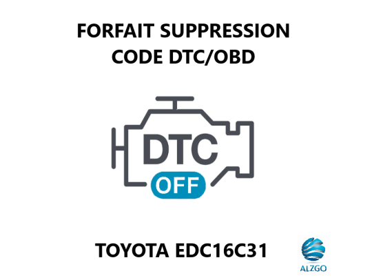 FORFAIT SUPPRESSION CODE DTC/OBD TOYOTA EDC16C31