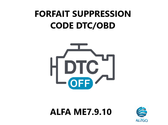 FORFAIT SUPPRESSION CODE DTC/OBD ALFA ME7.9.10