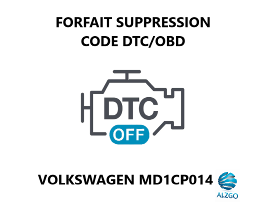 FORFAIT SUPPRESSION CODE DTC/OBD VOLKSWAGEN MD1CP014