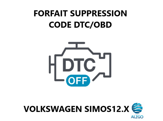 FORFAIT SUPPRESSION CODE DTC/OBD VOLKSWAGEN SIMOS12.X
