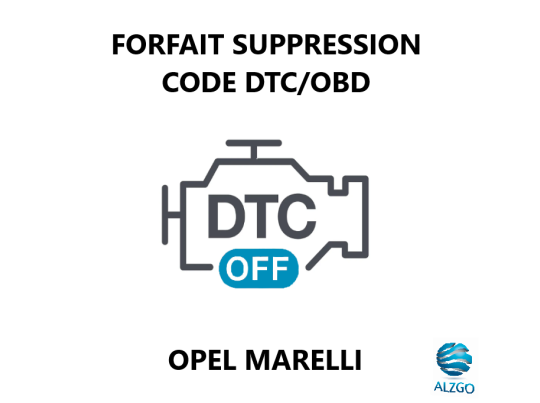 FORFAIT SUPPRESSION CODE DTC/OBD OPEL MARELLI