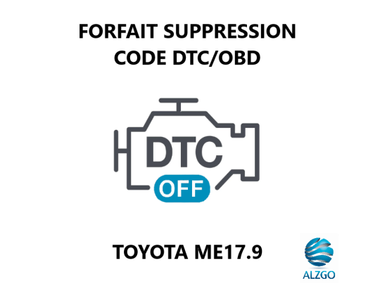 FORFAIT SUPPRESSION CODE DTC/OBD TOYOTA ME17.9