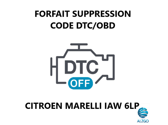 FORFAIT SUPPRESSION CODE DTC/OBD CITROEN MARELLI IAW 6LP