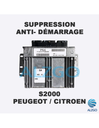 SUPPRESSION ANTI DEMARRAGE S2000 PEUGEOT / CITROEN