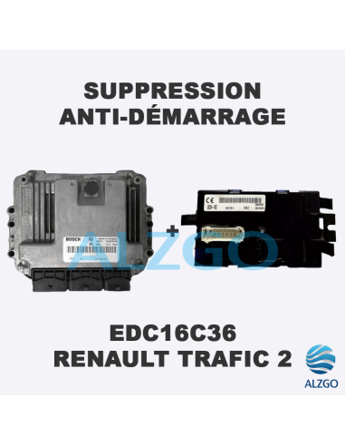 SUPPRESSION ANTI DEMARRAGE EDC16C36 RENAULT TRAFIC 2