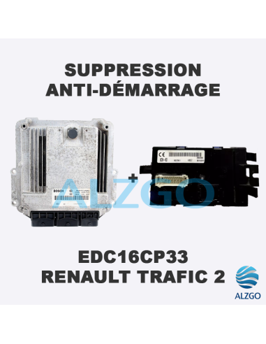 SUPPRESSION ANTI DEMARRAGE EDC16CP33 RENAULT TRAFIC 2