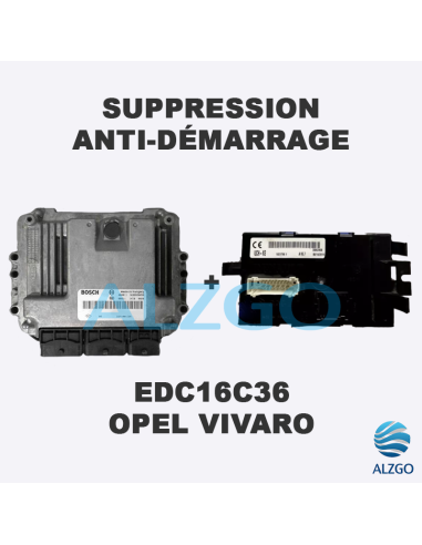 SUPPRESSION ANTI DEMARRAGE EDC16C36 OPEL VIVARO