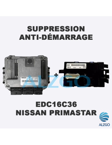 SUPPRESSION ANTI DEMARRAGE EDC16C36 NISSAN PRIMASTAR