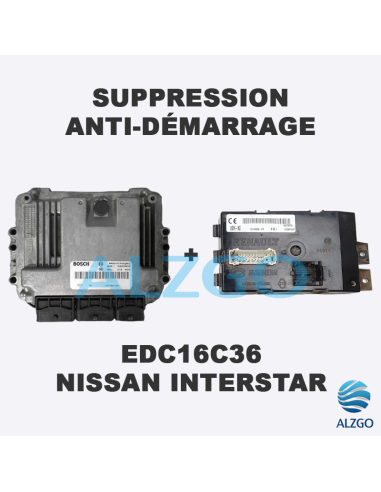 SUPPRESSION ANTI DEMARRAGE EDC16C36 NISSAN INTERSTAR