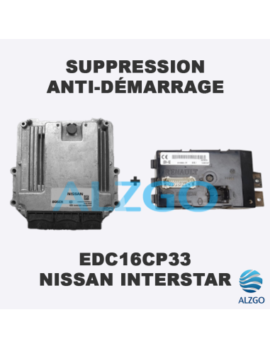 SUPPRESSION ANTI DEMARRAGE EDC16CP33 NISSAN INTERSTAR