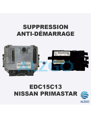 SUPPRESSION ANTI DEMARRAGE EDC15C13 NISSAN PRIMASTAR