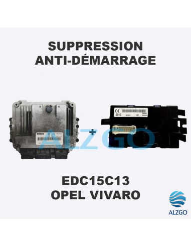 SUPPRESSION ANTI DEMARRAGE EDC15C13 OPEL VIVARO