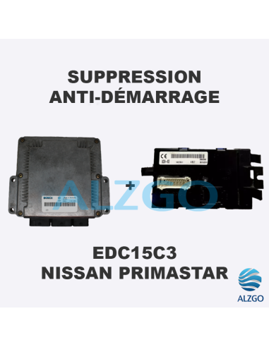 SUPPRESSION ANTI DEMARRAGE EDC15C3 NISSAN PRIMASTAR